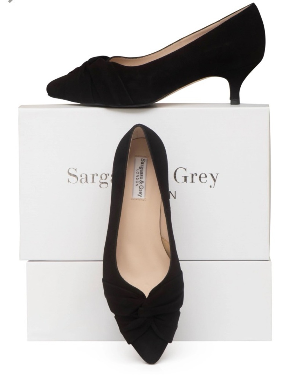 Tandi Extra Wide Width Kitten Heels - Black Suede Size US 11
